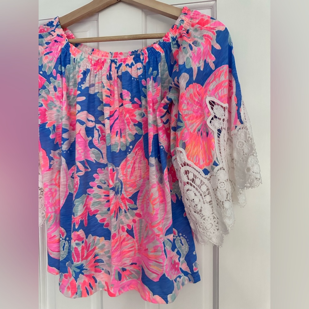 Lilly Pulitzer Zaylee Top off The Shoulder XXS